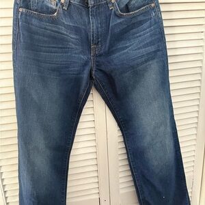 7 For All Mankind Men's Dark Blue Relaxed Jeans